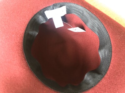 Express Edition Western Wool Cowboy Safari Hat New Burgundy Wine New One Size Express Edition Western 100% Wool Cowboy Safari Hat Maroon  main image 3