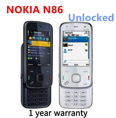 Nokia N86 8MP ホワイト 2009年製 Original Unlocked Nokia N86 8MP Mobile Phone 3G HSDPA 900 / 2100