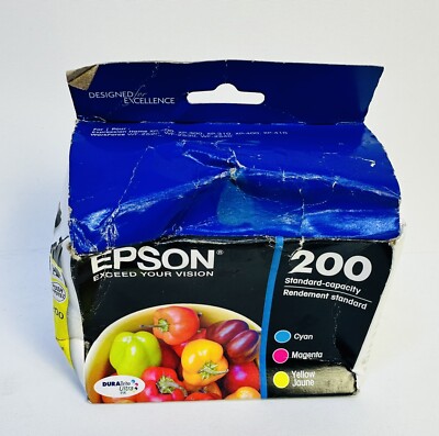 Epson T200 Genuine 520 Tri-Color Multi-Pack New Expiration 03-2025 for workforce