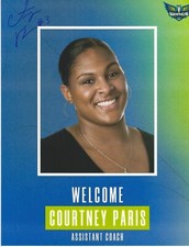 COURTNEY PARIS Signed 8.5 x 11 Photo WNBA Basketball DALLAS WINGS Oklahoma