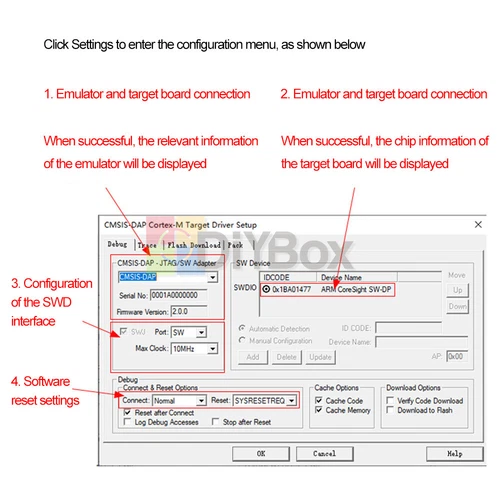 STM32 Develop DAP Downloader Emulator CMSIS Debugger Keil SWD Serial Port