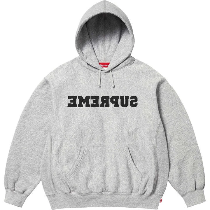 Sweat à capuche Supreme Reverse gris bruyère