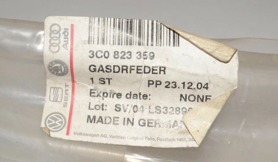 Подлинная газовая стойка переднего капота Volkswagen Passat 2006-2008 3c0823359  - Изображение 3 из 4
