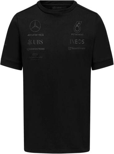 Mercedes AMG F1 2023 Men's Team Stealth T-Shirt - Black - Picture 1 of 7
