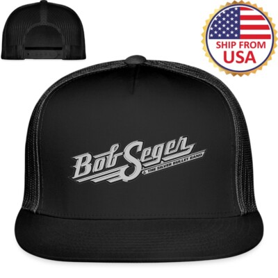 Bob Seger & The Silver Bullet Black Trucker Hat Cap Adult Size