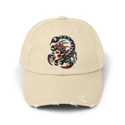 Unisex Distressed Hat American Traditional Tattoo Shop Cap Pin Up