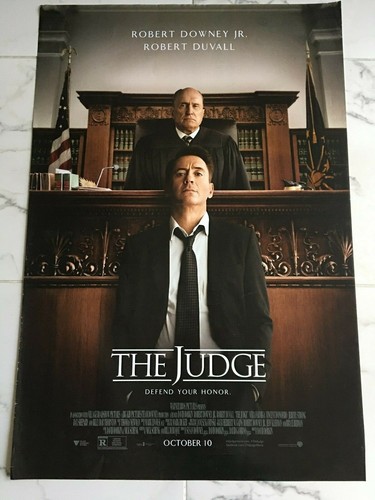 THE JUDGE 2014 Orig. ADVANCE Theater Used only 27X40 ROLLED DS Movie Poster 