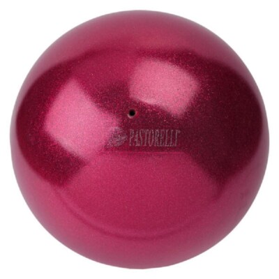 RSG WETTKAMPF BALL Gymnastikball PASTORELLI 18cm himbeere GLITTER neu FIG zert.