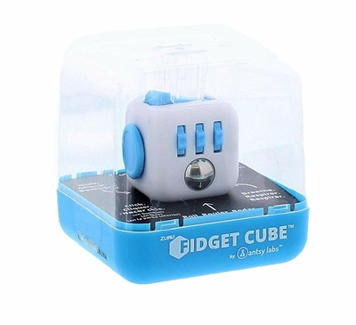 Brand New Zuru Original Fidget Cube By Antsy Labs White Body Blue Buttons Brain Teasers Cube Twist