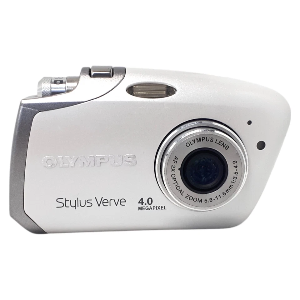 Olympus Stylus Verve 4MP 2x Zoom White Digital Compact Camera UNTESTED E5626 - Image 2 of 4