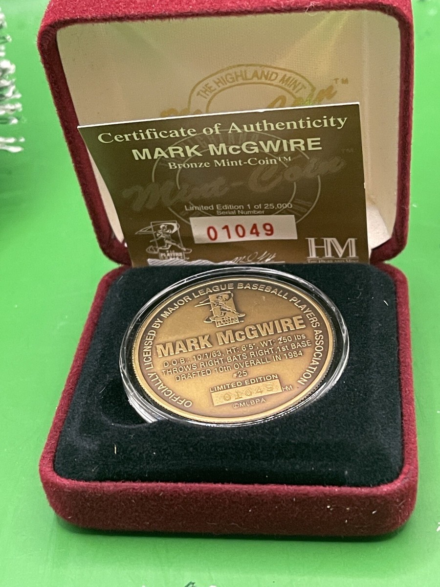 Mark McGwire The Highland Mint Bronze Medallion | eBay