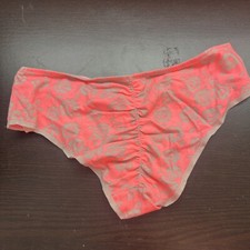 NWT VICTORIA'S SECRET M Cotton RUCHED BACK graphic print HIPHUGGER PANTIES 2015