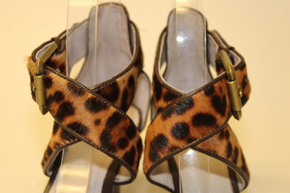 Sandalias de cuña Johnston & Murphy para mujer 7 M pelo en piel con hebilla zapatos 78-41260 Foto 4 de 4