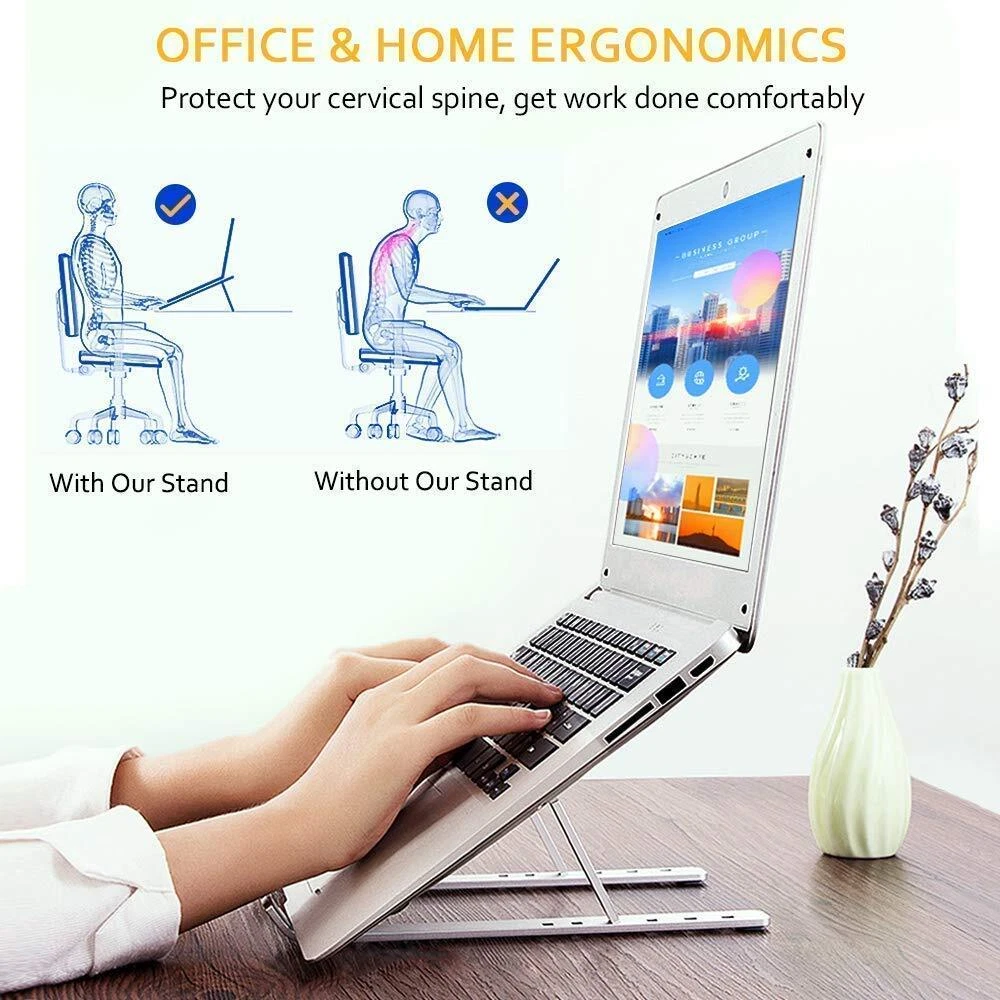 Adjustable 6-Angle Laptop Stand Riser for Computer and Tablet