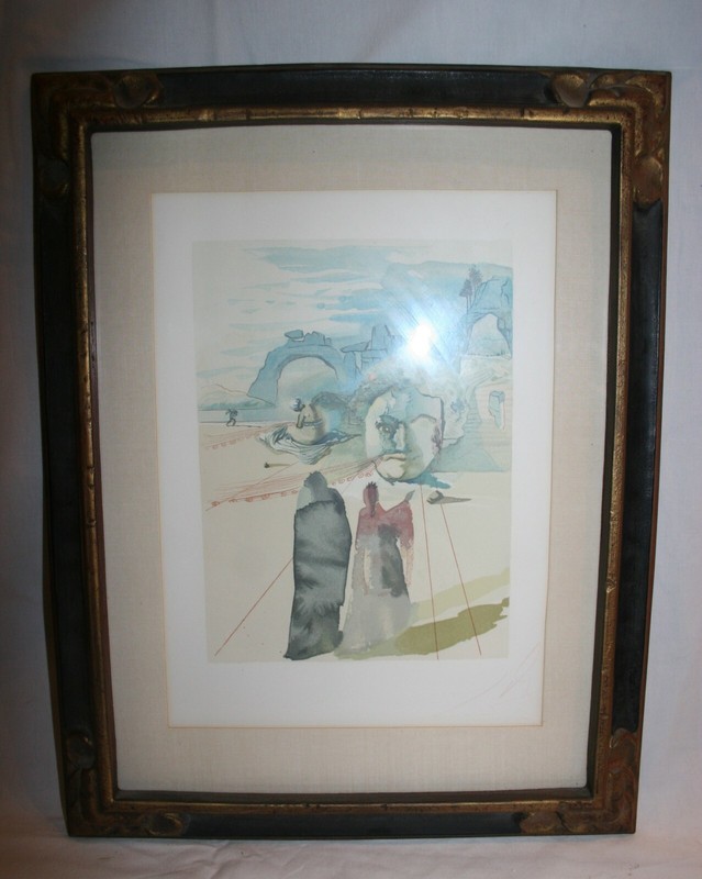 Divine Comedy Print by Salvador Dali, authenticated, good condition 