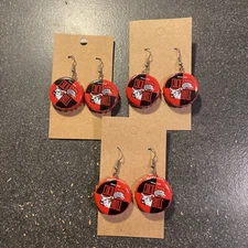 Cock n’ Bull Beer Bottle Cap Earrings Set Of 3 Girls Night Gifts Glitter Backs