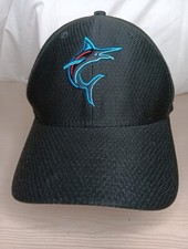 Miami Marlins New Era 39Thirty Hat Cap L/XL Black 2019 Team Batting Practice