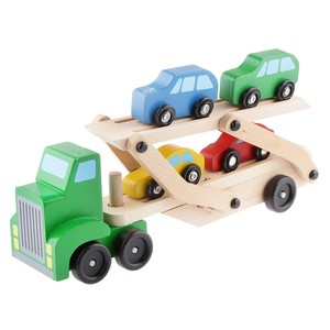 wooden push along car