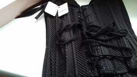 AGENT PROVOCATEUR AMANDA BLACK HALTER CORSET MEDIUM A/B BNWT