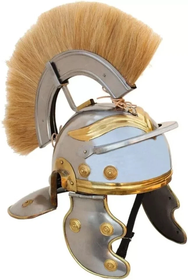 Imperial Roman Centurion Helmet with Blonde Plume - 18 Gauge Steel Overall 18.5" - Image 2 of 4