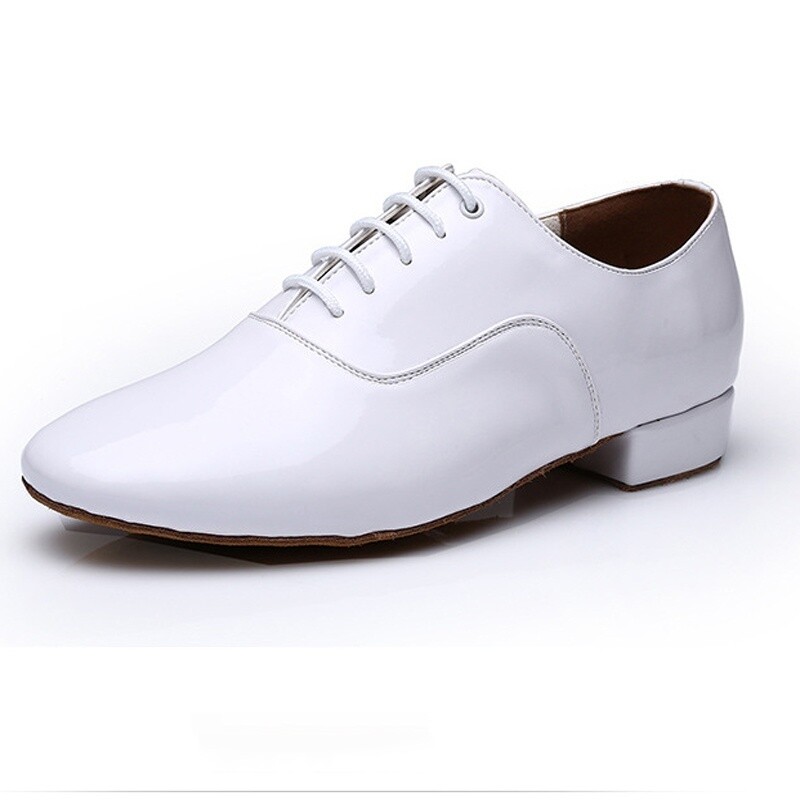 Men Ballroom Dance Shoes Latin Waltz Tango Lether Shoes Low Heel Soft