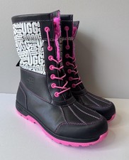 UGG Australia Girls Size 4 Butte II CWR Glow Graphic Boots Waterproof Insulated