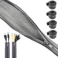 4 pezzi Organizer Porta Guaina per Cavi Elettrici 1.5m Nascondi Raccogli Copri