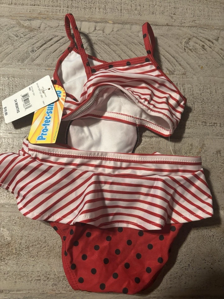 NWT Infant/ Toddler Girls Ladybug Arizona bathing swim suit 24 months - Image 2 of 2