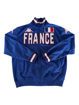 Kappa Frankreich France Track Jacket Trainingsjacke Blau Retro Vintage Gr. XL