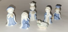 Biedermann Mini 6 Piece Porcelain Blue-White Nativity Scene Creche-Sri Lanka