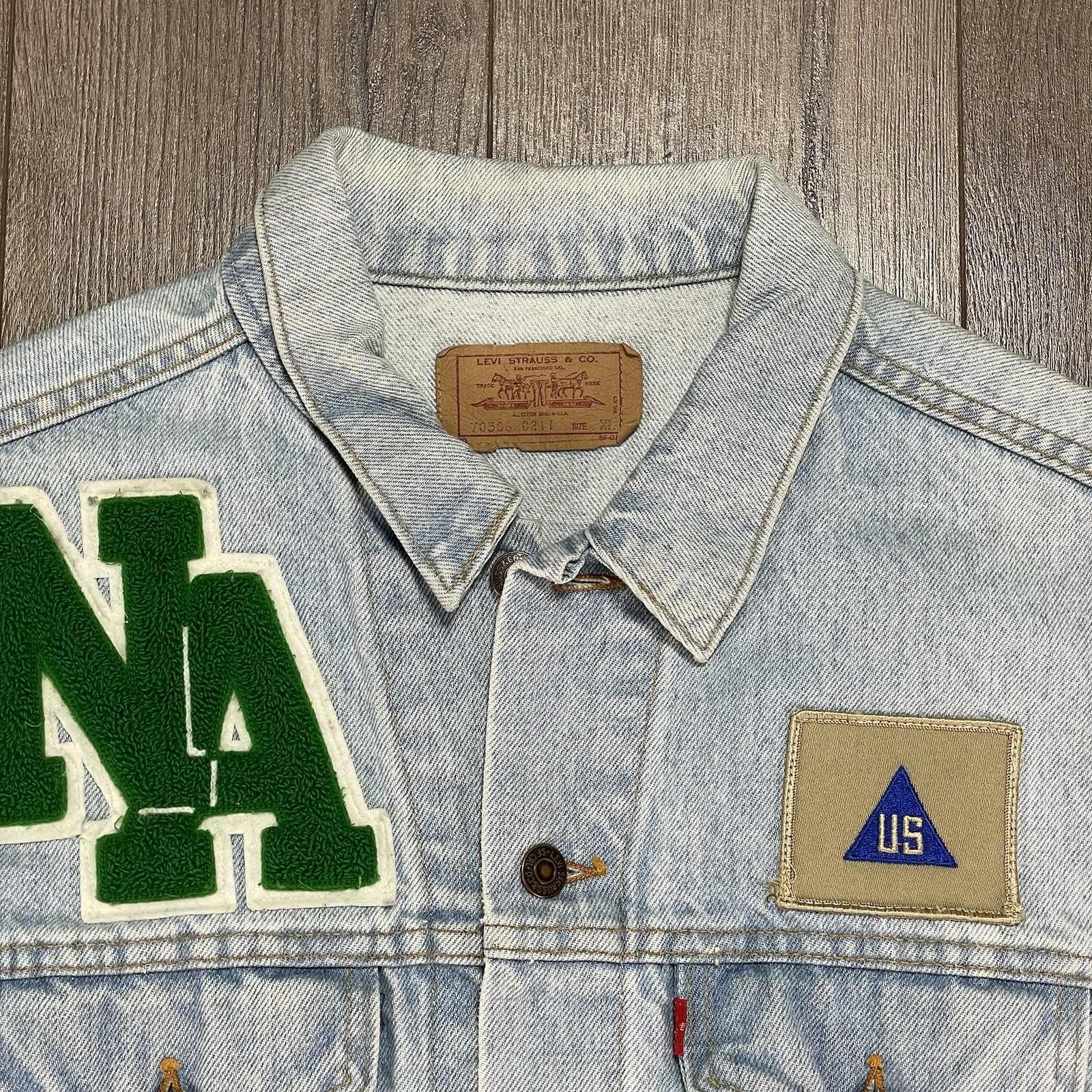 Vintage Reworked Levis Patch Patchwork Upcycle De… - image 5