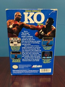 NES George Foreman's KO Boxeo - PROBADO - CIB P&oacute;ster Caja Espuma Manual Nintendo
