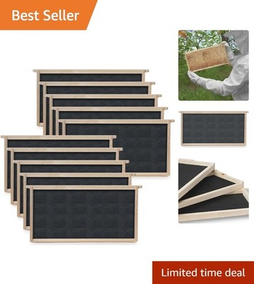 Effortless Honey Production: 10 Unassembled Deep Frames for Beekeeper's Needs