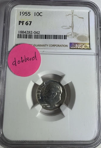 1955 Proof Roosevelt Dime NGC PF67
