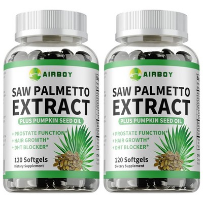 Saw Palmetto 240pcs - Supports Prostate Function,Promotes Hair Growth,Blocks DHT