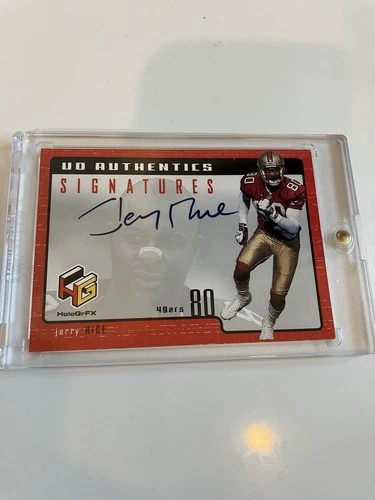 JERRY RICE 1999 Upper Deck HoloGrFX *Auto* GOAT