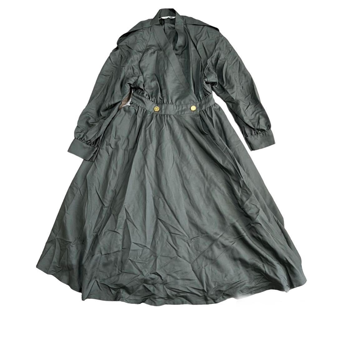 USED BALENCIAGA GOLD BUTTON ONE-PIECE TRENCH COAT GOOD