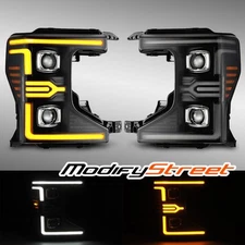 Fit 20-22 Ford Super Duty LUXX-Series Projector LED Headlights Black