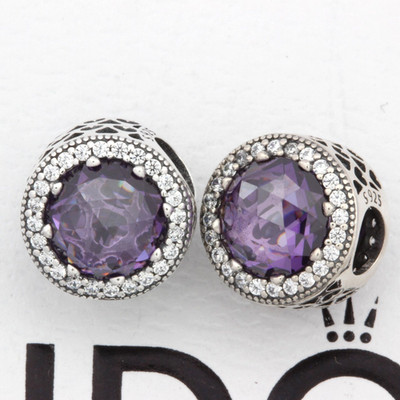 (PAIR) Authentic Pandora Royal Purple Radiant Hearts 791725NRP
