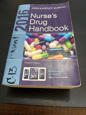 2016 Nurse's Drug Handbook by Jones & Bartlett Learning (2015, Trade Paperback)!