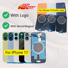 For iPhone 17/17 Pro/17 Pro Max Lot Back Glass Replacement With Metal Magnet