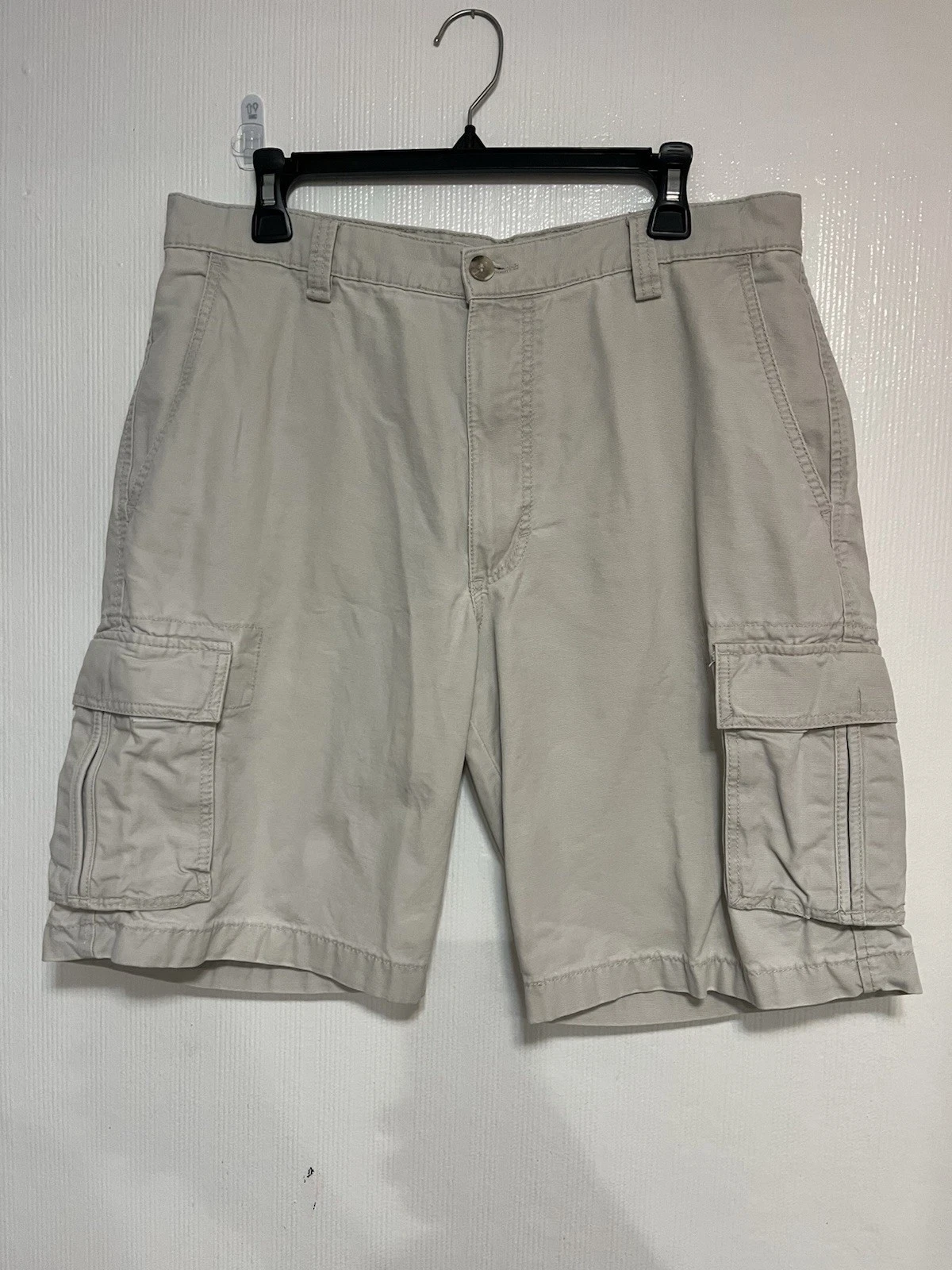 Dockers Light Tan Beige 100% Cotton Twill Cargo Shorts 34