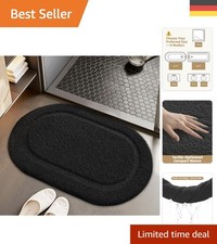 Elegante rutschfeste Badematte Schwarz, 40x60 cm - Hyperabsorbierend & Waschbar