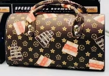 Portable Handbag-Style Bluetooth Speaker – Luxury Checkered Design