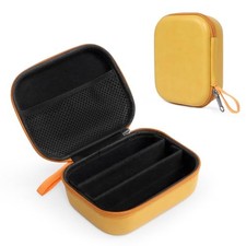 Travel Sunglasses Organizer Case, PU Leather Adjustable Slots for Yellow
