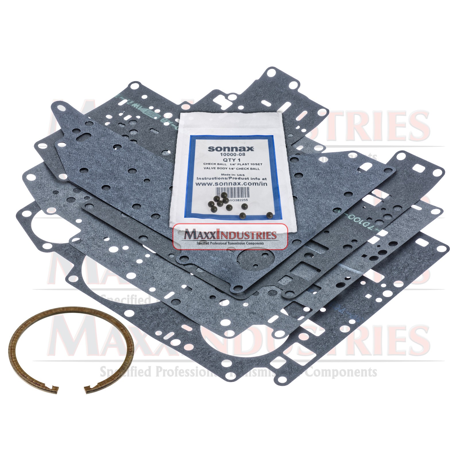 4R70W 4R75 Valve Body Gasket Set - OD Snap Ring fits 1996+ for Solenoid Service