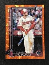 2025 Topps Update #US33 Travis d'Arnaud Orange Diamante Foil /25 Angels