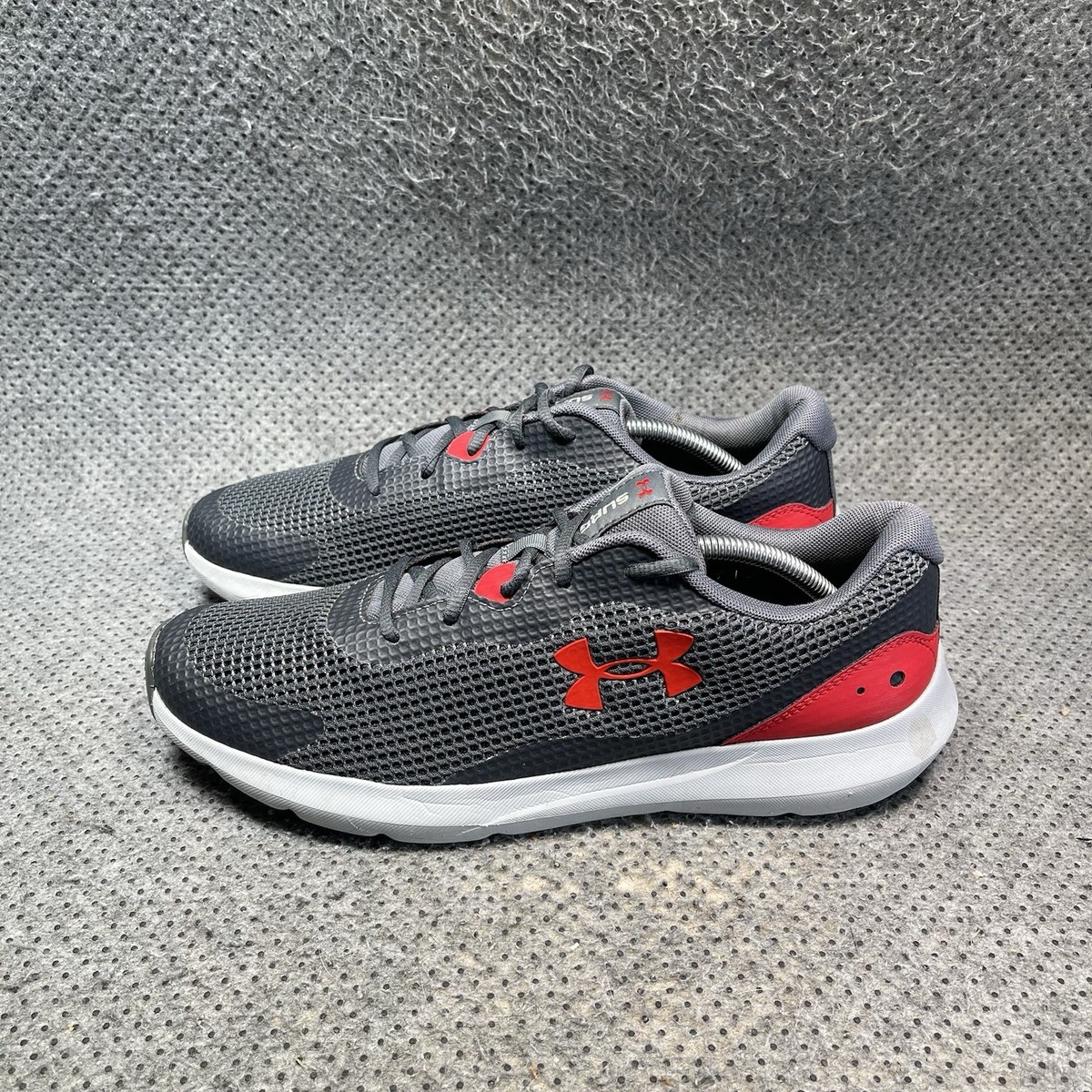 Under Armour Surge 3 Mens Running Shoes Size 12 Grey Red Mesh Upper Sporty‎ Under Armour Surge 3 Pitch Grey for sale | eBay main image 3
