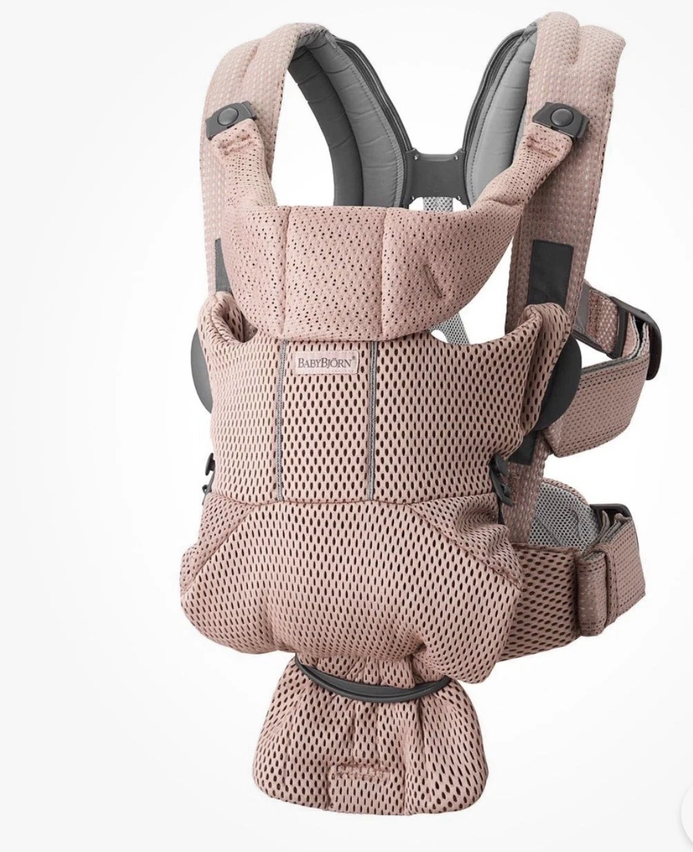 Dusty Pink Baby Carrier 3D Mesh Easy On Off Comfortable For 0 To 15 Months