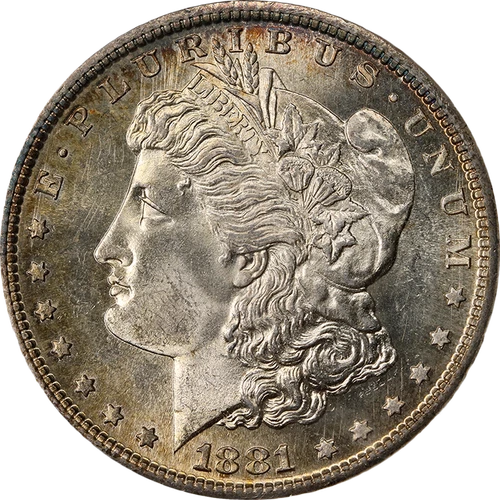 1881-S Morgan Silver Dollar ANACS MS65 Nice Eye Appeal Strong Strike